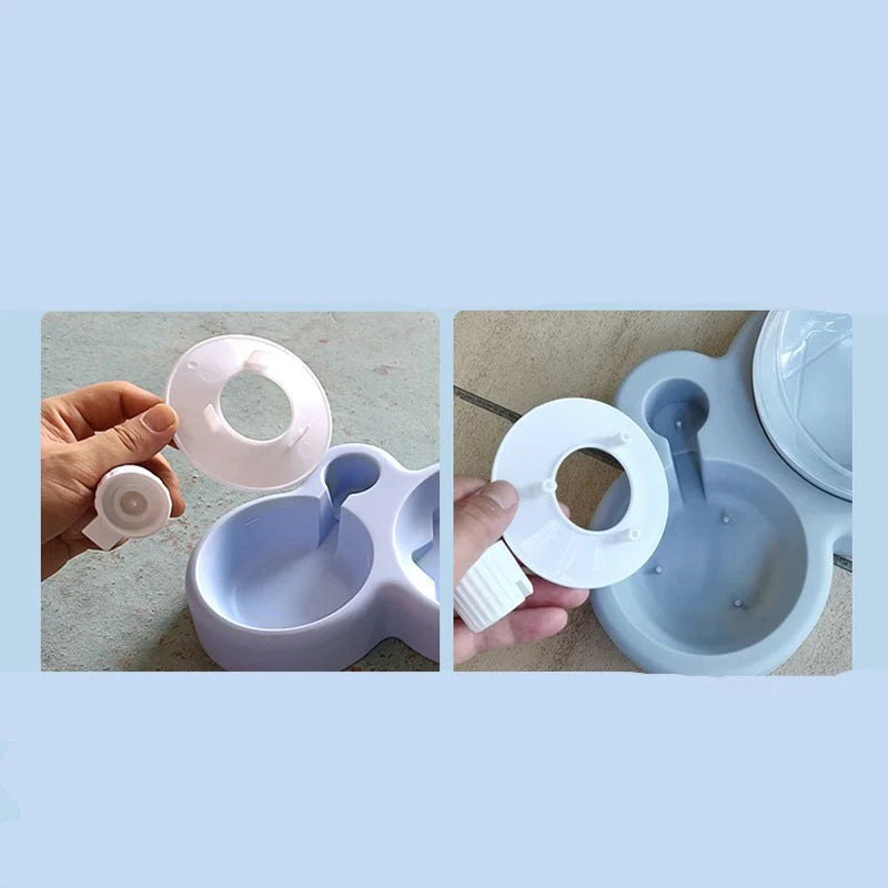 3-in-1 Deluxe Futterstation für Haustiere – Futternapf, Wasserspender & Snackaufbewahrung