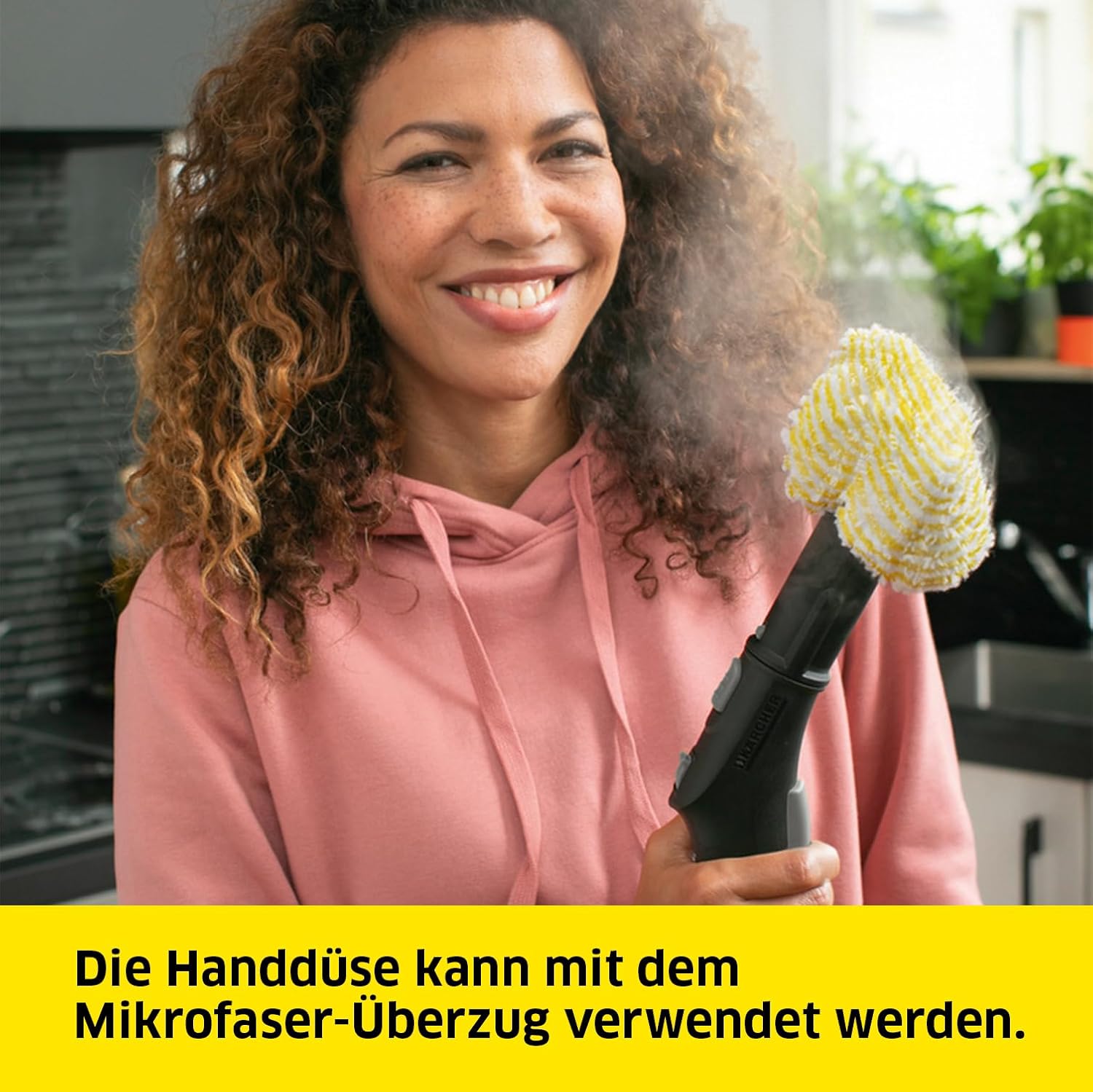 Kärcher Pulitore a vapore SC 2 EasyFix, pressione vapore: 3,2 bar, tempo di riscaldamento: 6,5 min., potenza: 1.500 W, copertura: 75 m², serbatoio: 1 l, con set per la pulizia del pavimento EasyFix, ugelli e panno in microfibra, bianco