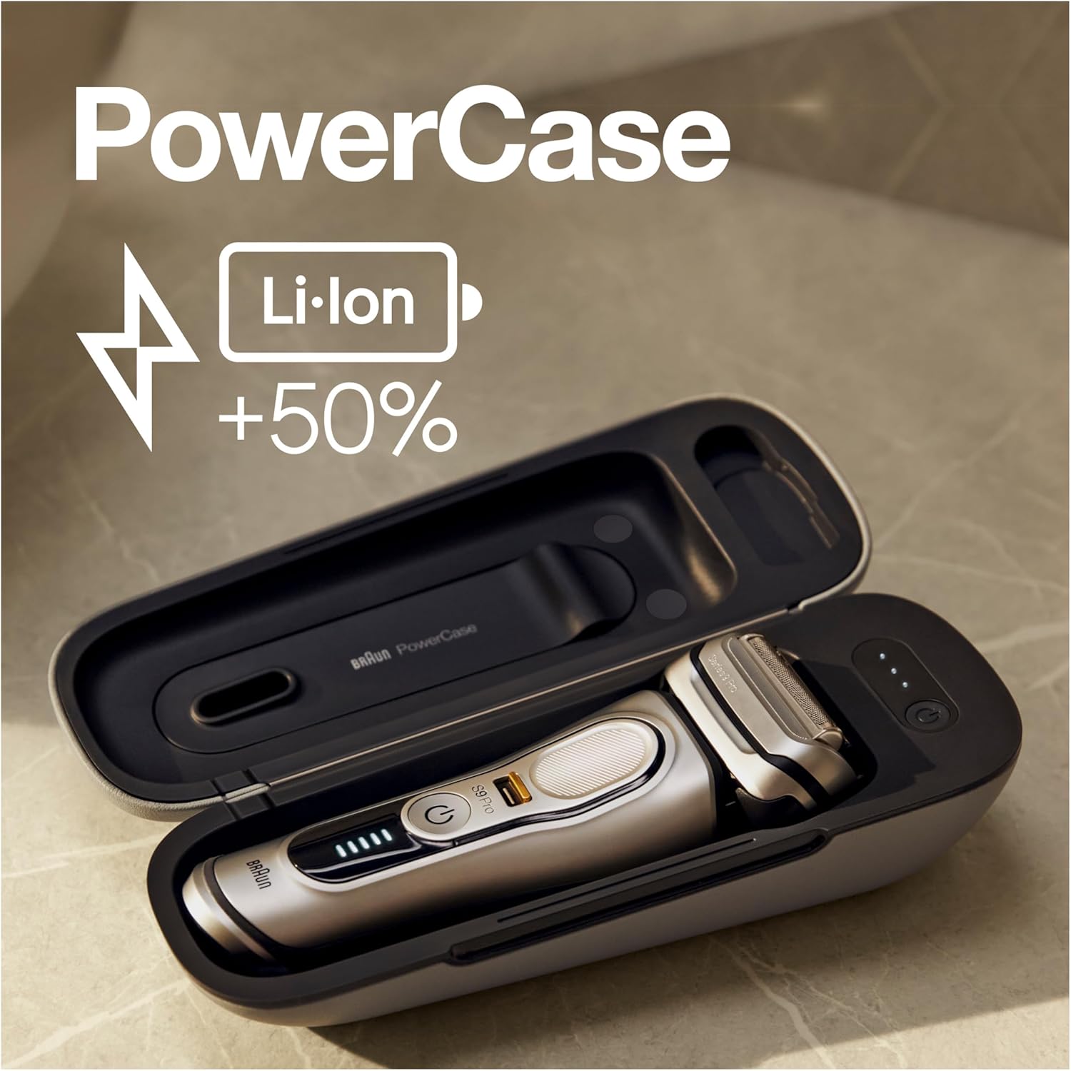 Braun Series 9 Pro Premium Rasierer Herren mit 4+1 Scherkopf, Elektrorasierer & ProLift Trimmer, PowerCase, 5-in-1 Reinigungsstation, 60 Min Laufzeit, Made in Germany, 9477cc, silber