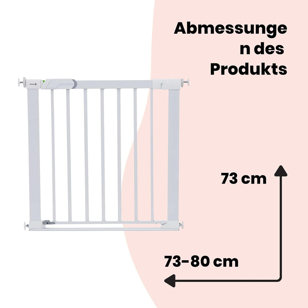 Safety 1st Easy Close Extra Tall, extra hohes (91 cm) Sicherheitsgitter aus Metall, druckfest, ideal für Kinder und Haustiere, mit einer Breite, die sich von 73 auf 80 cm ausdehnen lsst, wei