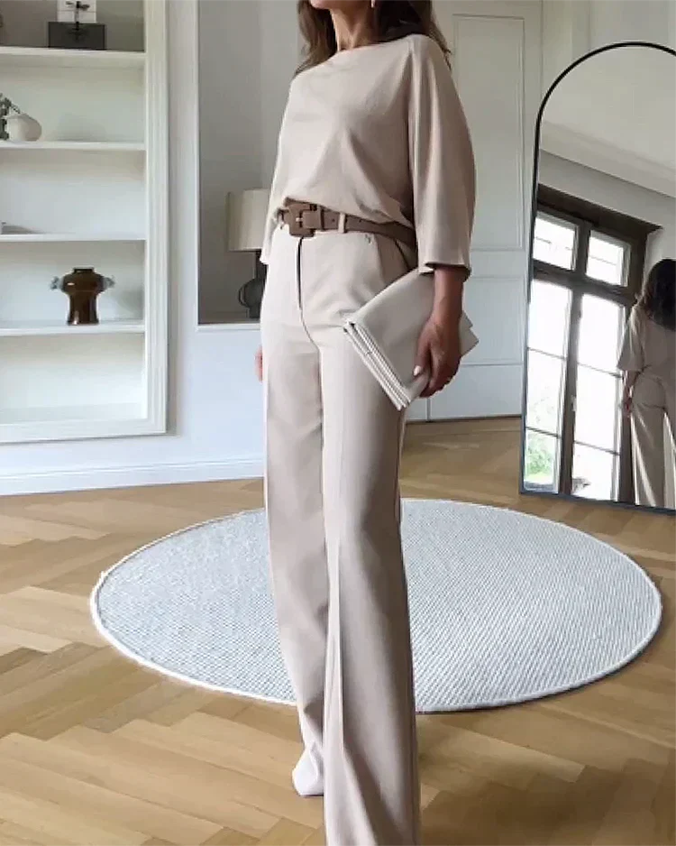 Completo Blusa e Pantaloni a Maniche Lunghe da Donna