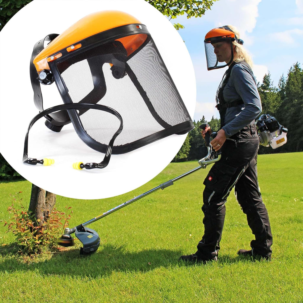 Wiltec 2in1 Benzin Rasentrimmer 1,76PS 1,3kW, Rasenschneider mit Motorsense und Freischneider, Rasenkantenschneider mit 225 mm Schnittlänge