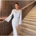 SATIN-LANGRMLIGES MAXIKLEID - Lozenda