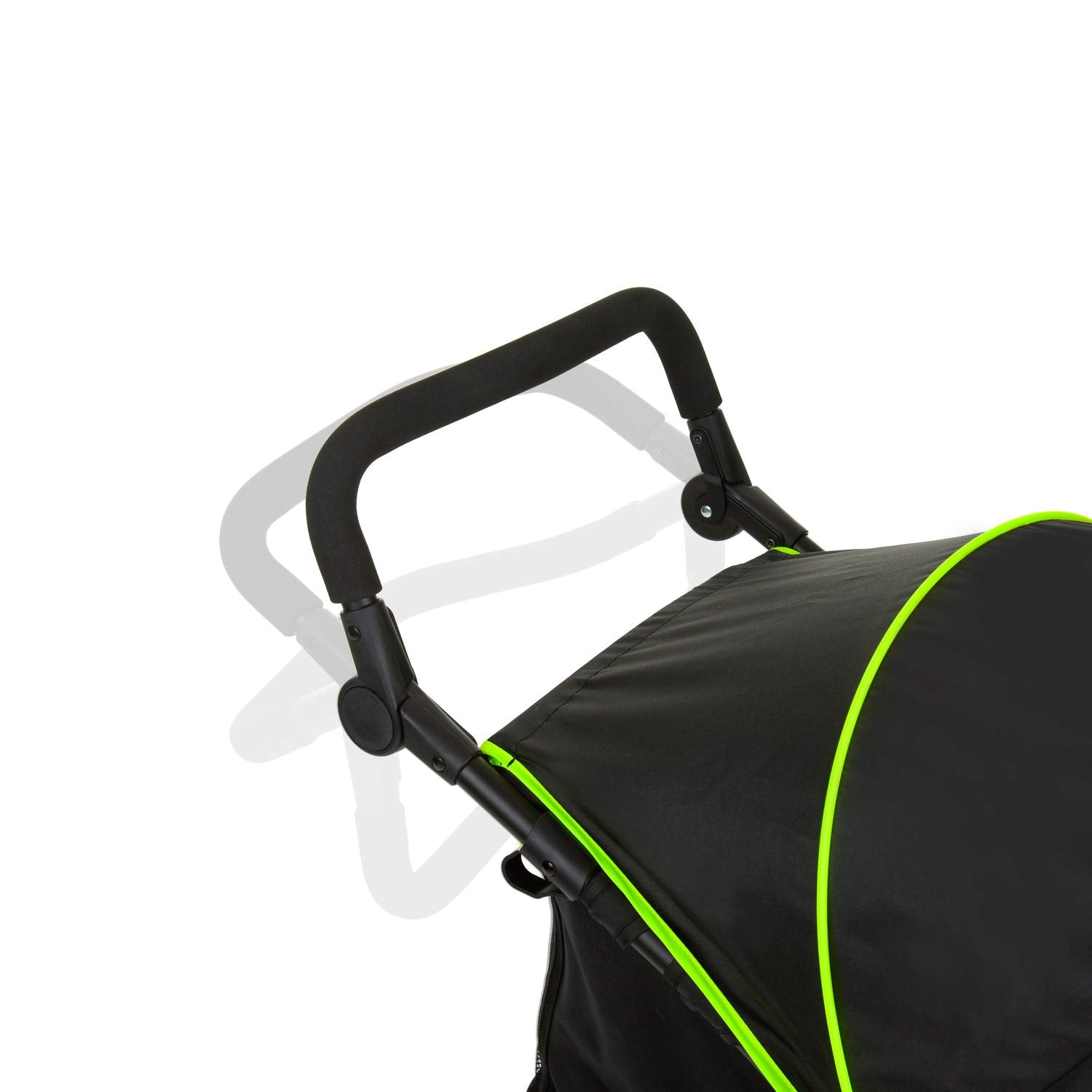 hauck Passeggino Runner 2, Passeggino a tre ruote con ruote pneumatiche XL per bambini fino a 22 kg, Protezione UV 50+, Finestra di ventilazione, Regolabile in altezza, Pieghevole, Cestino XL fino a 3 kg, Funzione reclinabile (Nero)