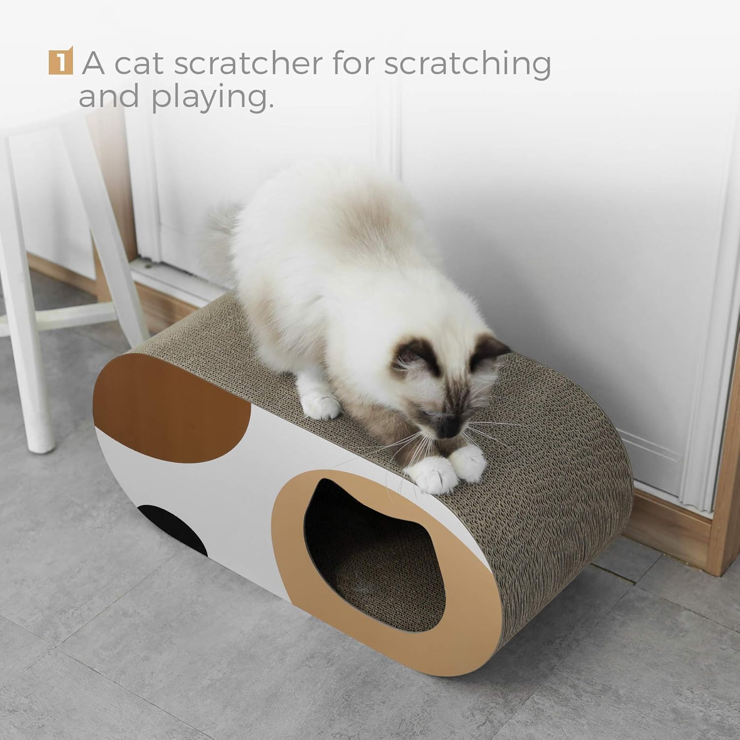 ComSaf Kratzbrett für Katzen, Kratztonne aus Wellpappe, Recycelbar Kratzbretter Katze, Kratzschutz für Sofa, Tür, Mbel, Kratzpappe für Katzen 58 x 25 x 25cm