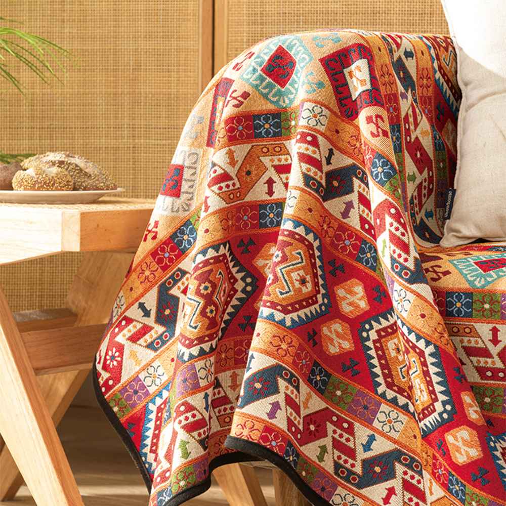 Multifunktionaler marokkanischer Jacquard-Sofabezug und berwurfdecke
