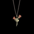 Collana Rosa Rossa con Pendente - Delicata