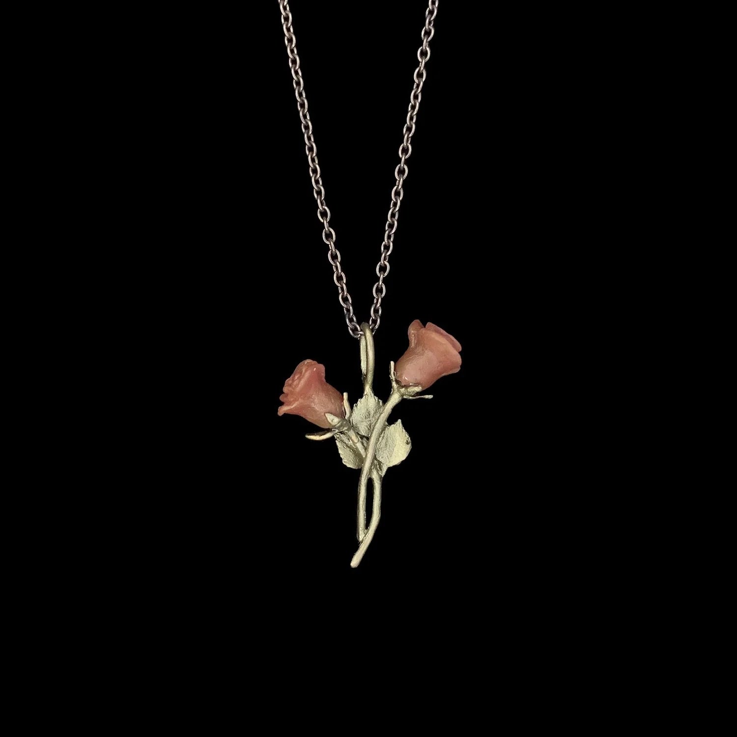 Collana Rosa Rossa con Pendente - Delicata