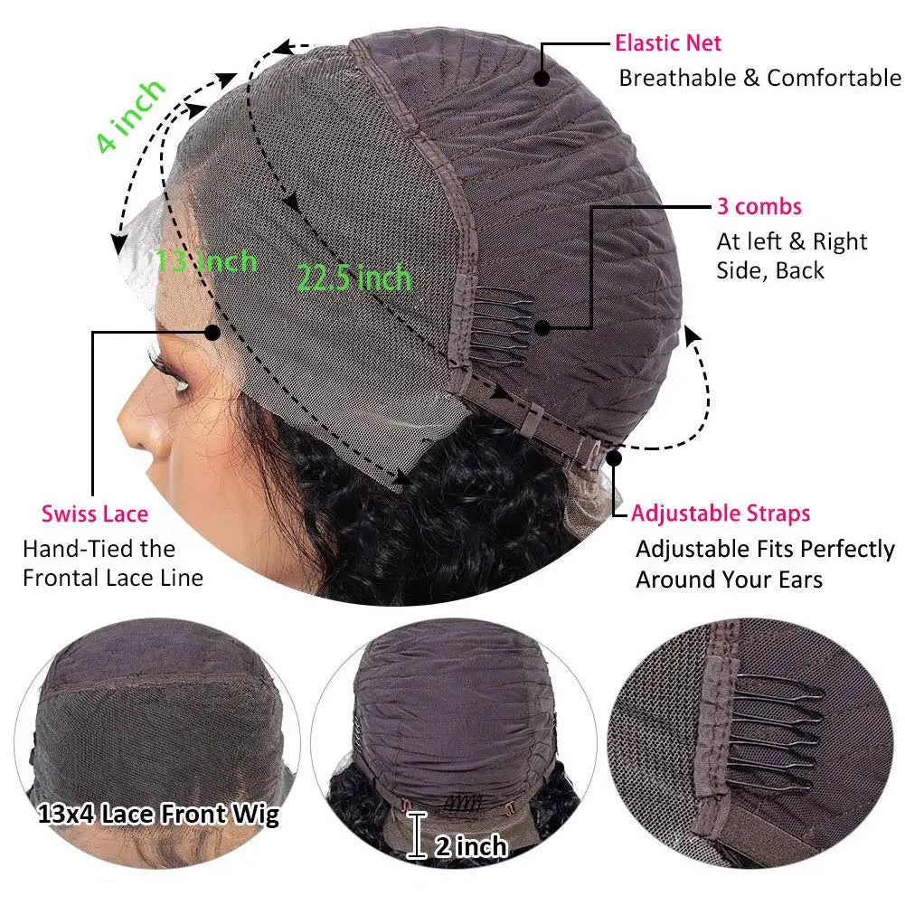 Trasforma il tuo look con la parrucca Xbeauty Loose Wave Lace Front 13x4 HD Trasparente 180% Densità in Loose Deep Wave, capelli umani pre-pizzicati con baby hair