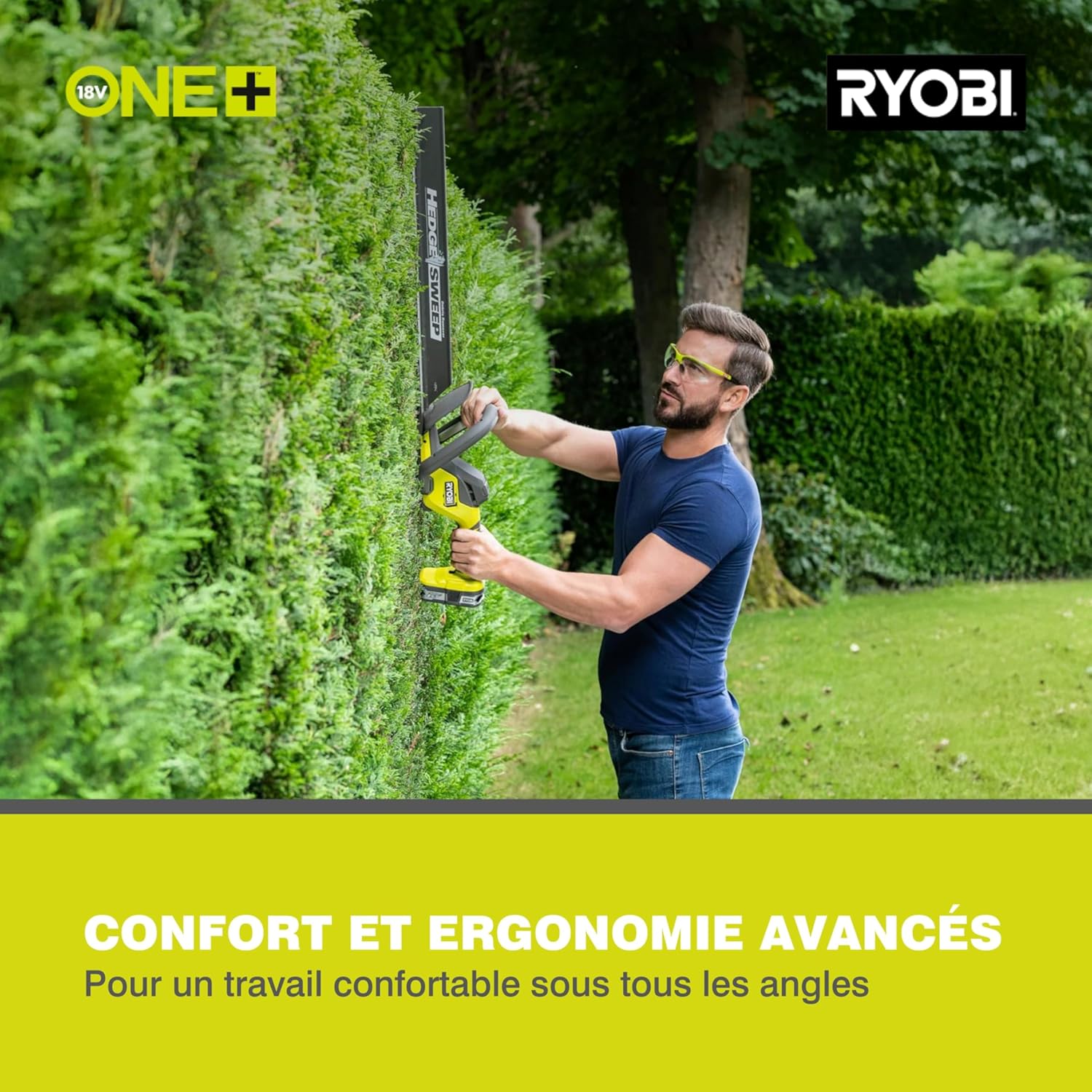 Ryobi RY18HT50A Ak­ku-He­cken­sche­re ONE+ 18 V | MES­Ser­län­ge 50 cm | ohne Akku & Ladegerät
