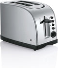 WMF Stelio Tostapane 2 fette in acciaio inossidabile, tostapane a doppia fessura con accessorio per panini, funzione bagel, 7 livelli di doratura, 900 W, tostapane in acciaio inossidabile opaco