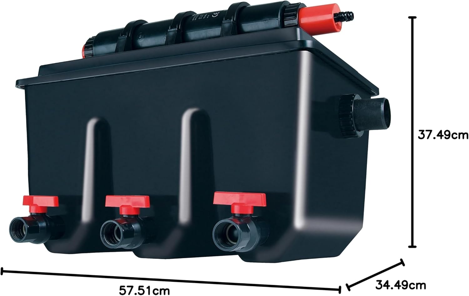 T.I.P. Teichfilter - Teichaußenfilter-Set (20.000 l Teichvolumen, Wet-and-Dry Technologie, UV-C 18 W, Filterbehälter 70 l, inkl. Pumpe, UV-C Strahler, Schläuche, Filtermaterial) WDF 20000 UV 18, 30285