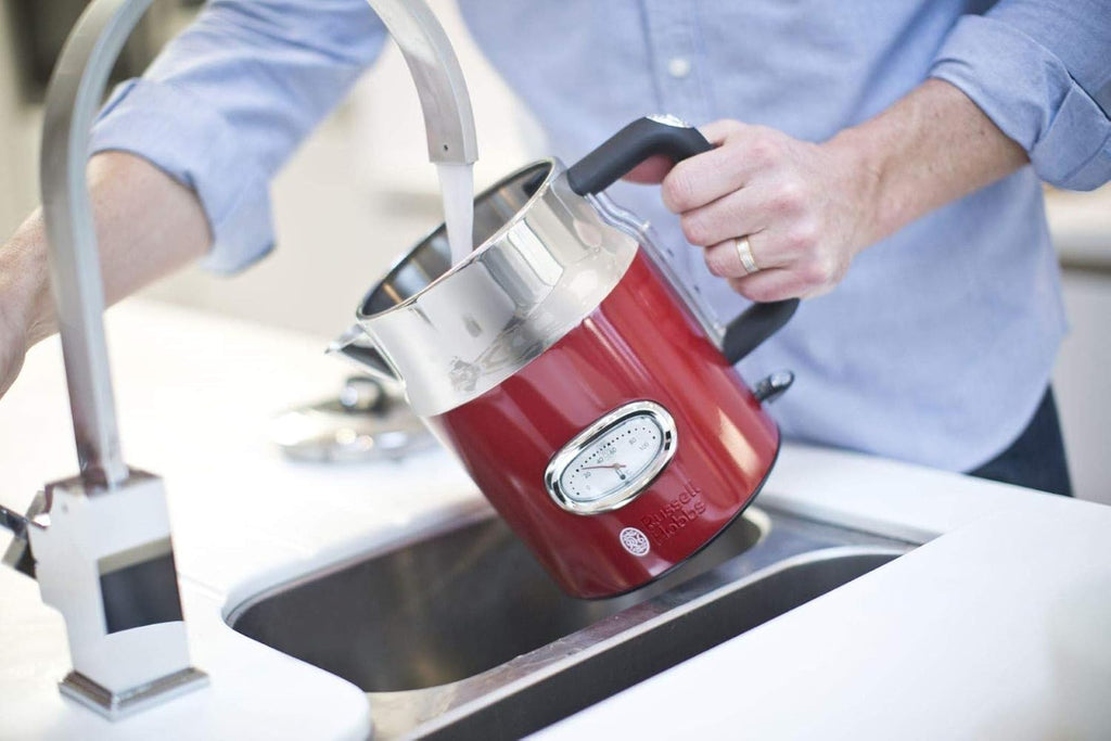 Russell Hobbs Tostapane [a 2 Fette] Retro Acciaio Inossidabile Rosso (Display Countdown in design retrò, incluso accessorio per panini, 6 livelli di doratura + funzione scongelamento e riscaldamento, 1300W) Vintage 21680-56