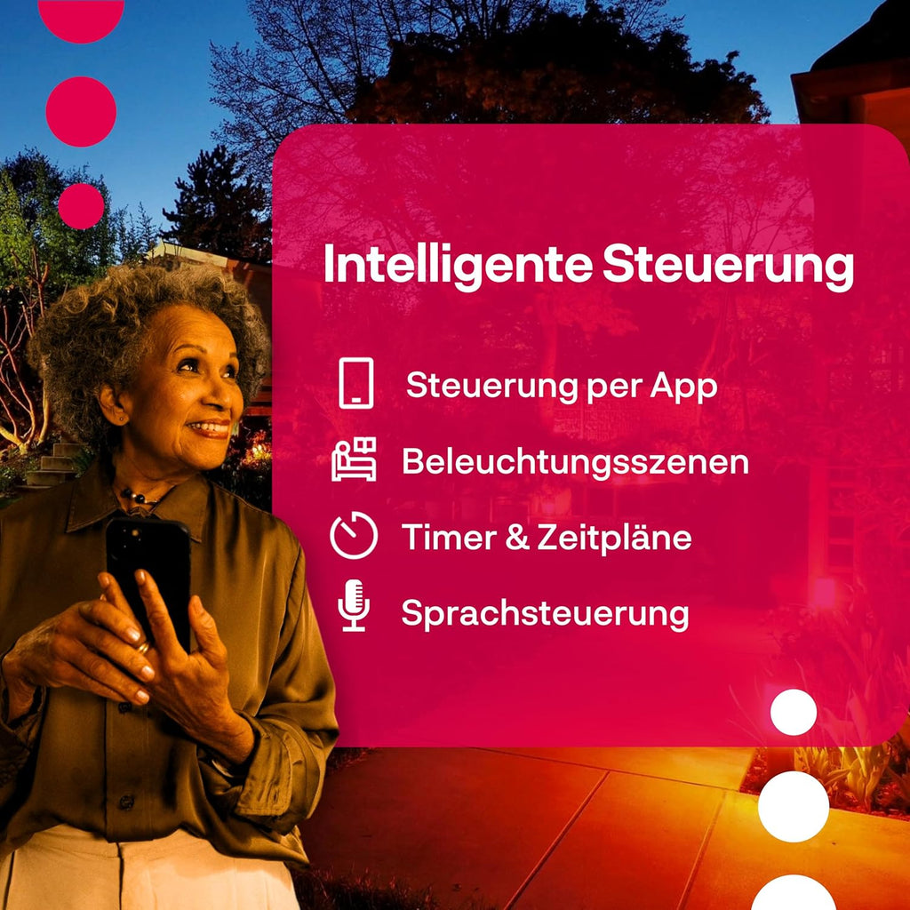 innr Smart Gartenstrahler, Zigbee, Funktioniert mit Hue* und Alexa (Bridge erforderlich), White & Color, LED Strahler, Spotlicht außen, Außenlampe, IP67 wasserdicht, Komplettset (3-Pack)