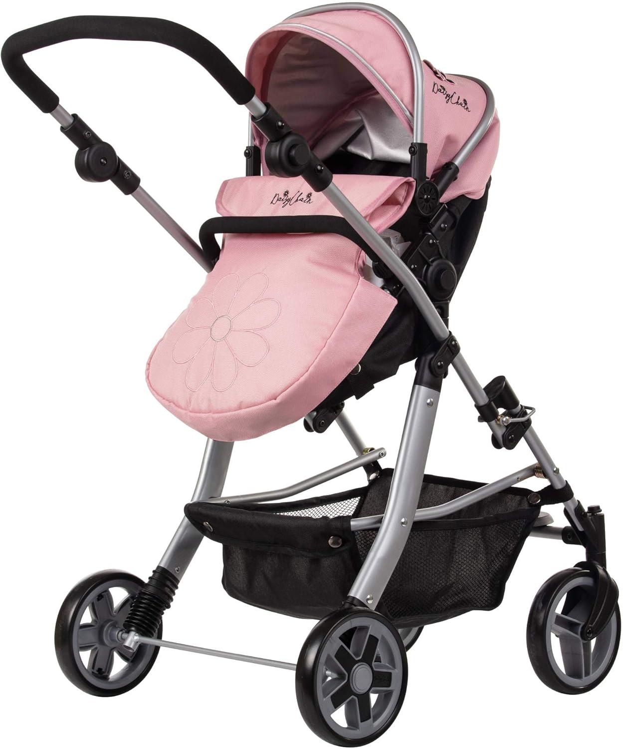 Daisy Chain Connect-5-in-1-Puppenwagen – Empfohlen für Kinder zwischen 4 und 8 Jahren. (Classic Pink)