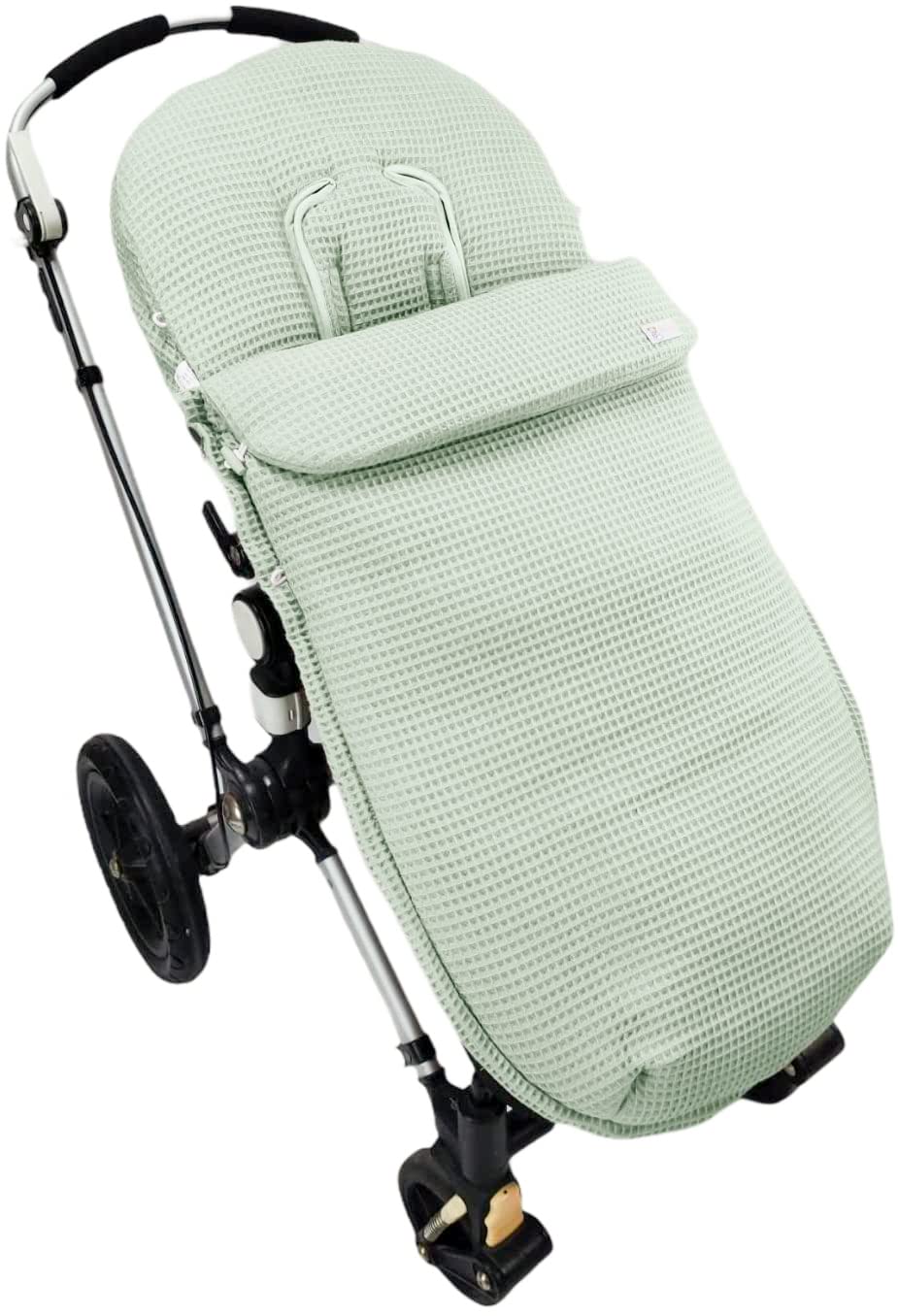 Universal Fußsack für Kinderwagen oder Buggy – Waffle – Handmade – Nenel (Grau)