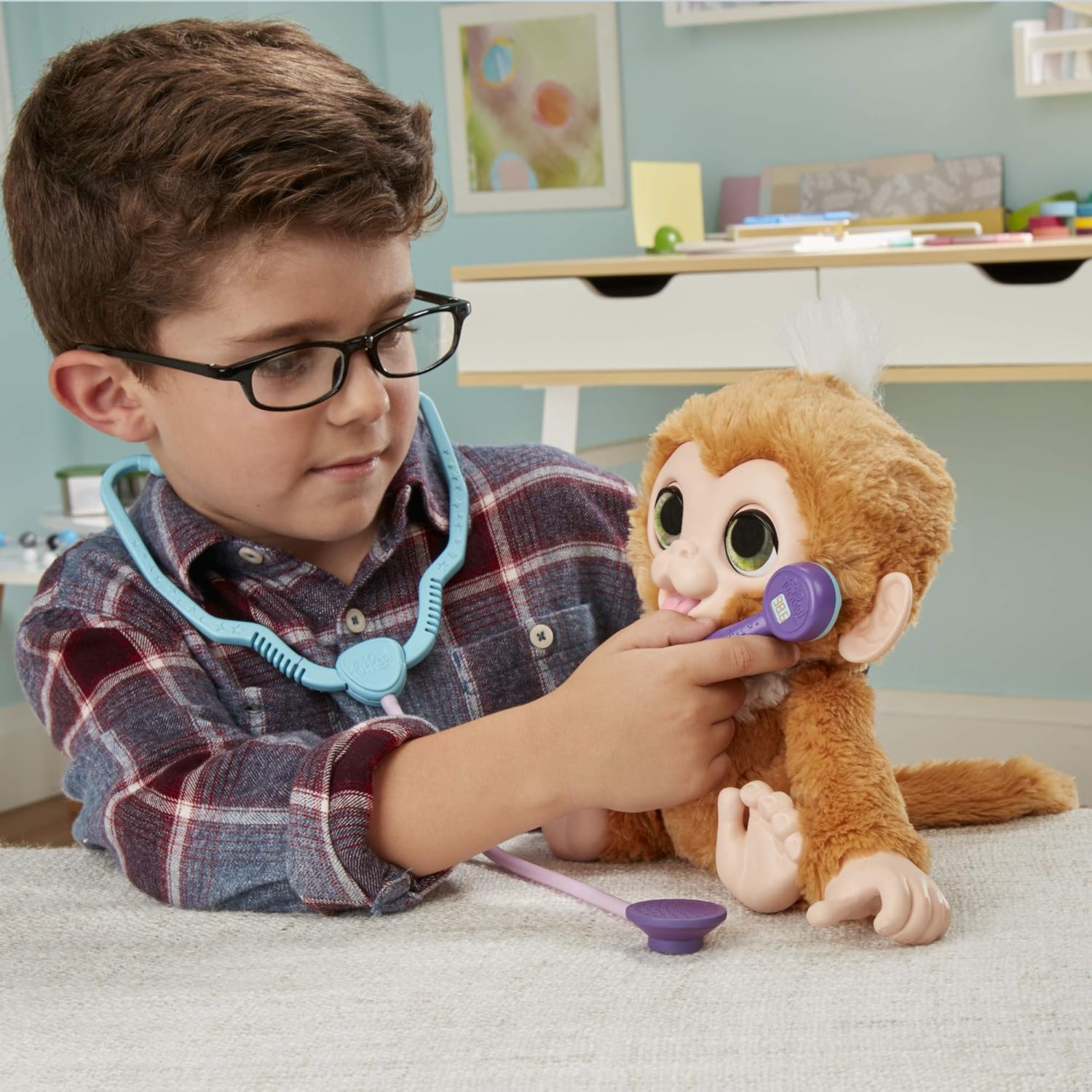 Hasbro FurReal E0367EU4 - Zandi il Piccolo Paziente, peluche interattivo