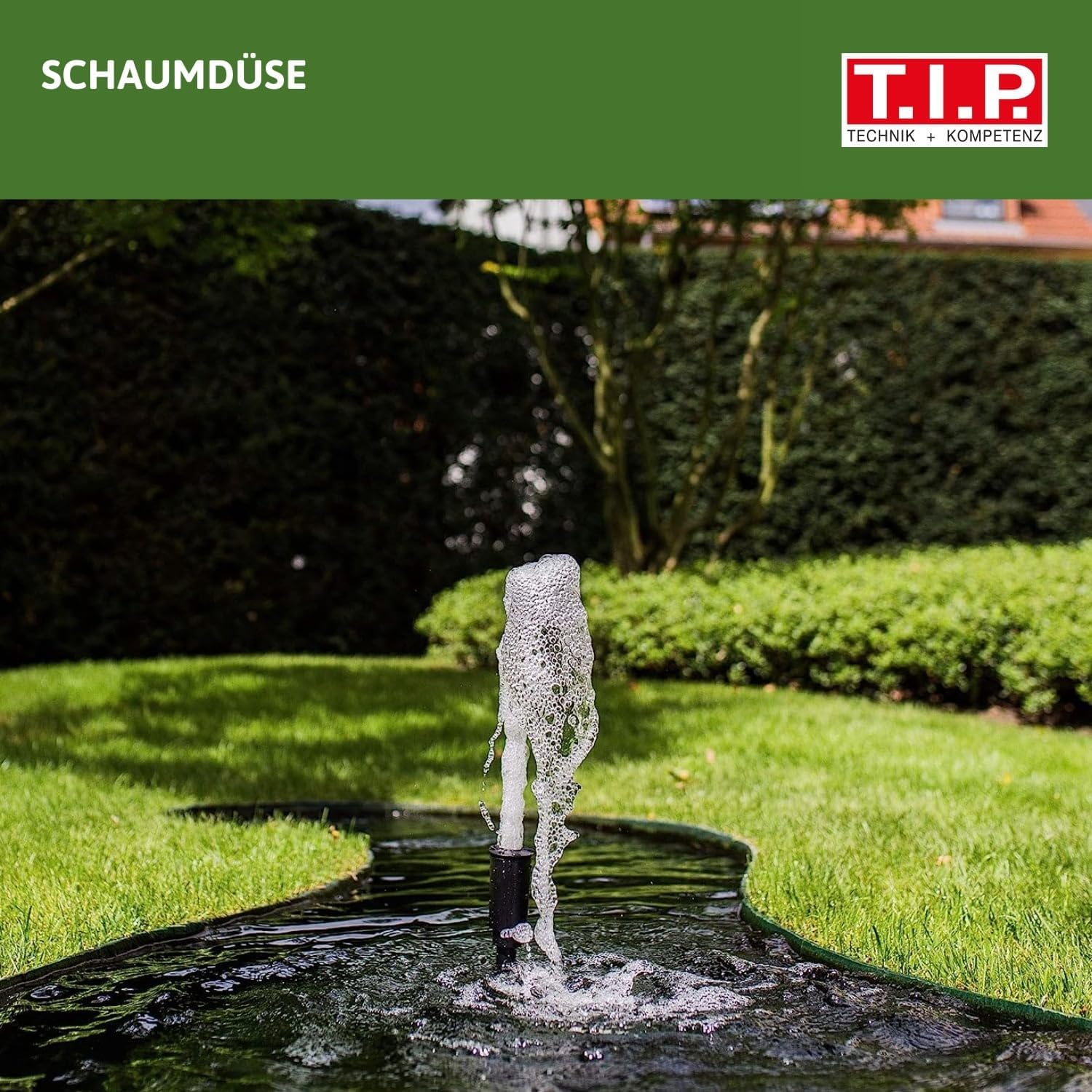T.I.P. Teichpumpe - Bachlaufpumpe (20.000 l Teichvolumen, 8.000 l/h Fördermenge, 4,5 m Förderhöhe, Auch für Wasserfälle und Filtersysteme, intregrierter Förderleistungsregler) BPF 8000 E, 30428