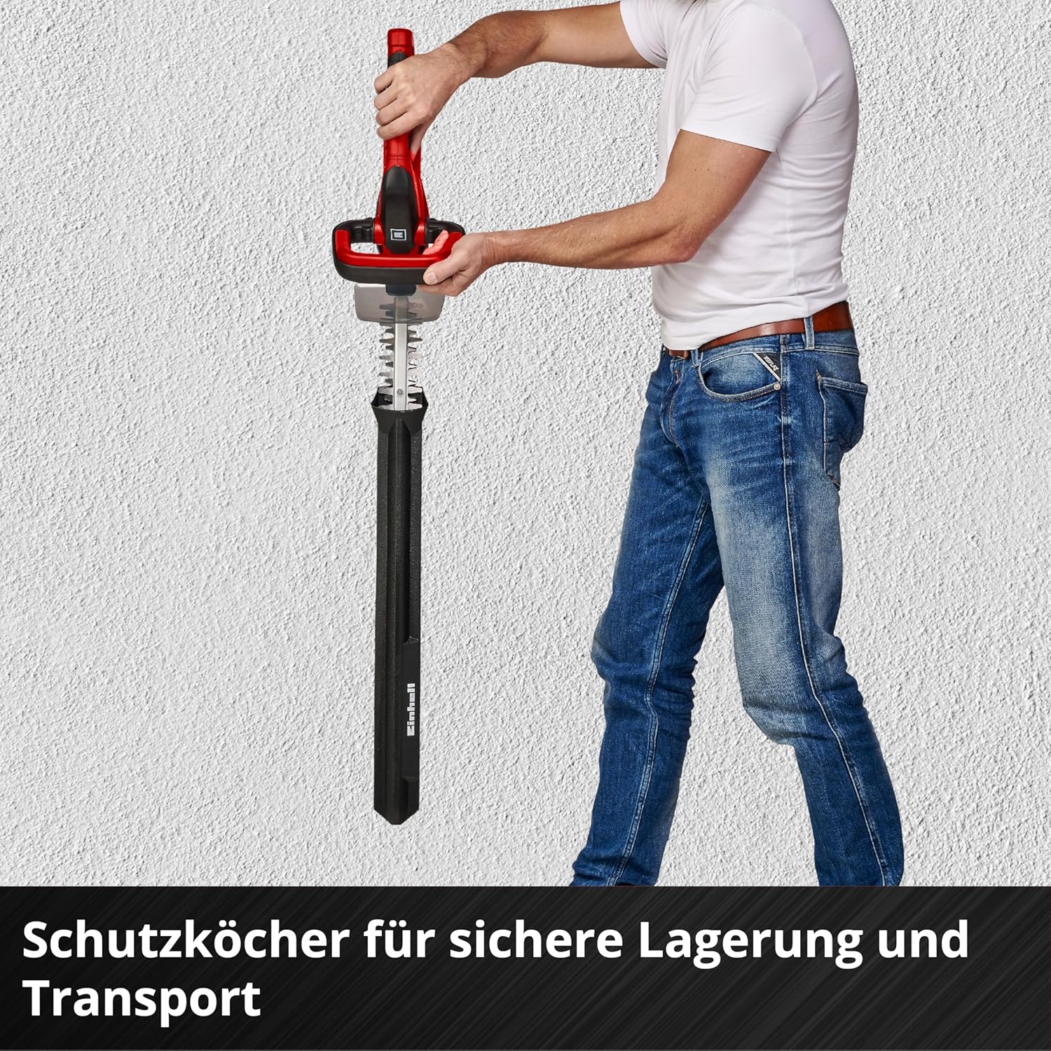 Einhell Tagliasiepi a batteria GC-CH 1855/1 Li-Solo Power X-Change (18 V, lunghezza di taglio 55 cm, distanza tra i denti 18 mm, con raccoglierba, senza batteria)