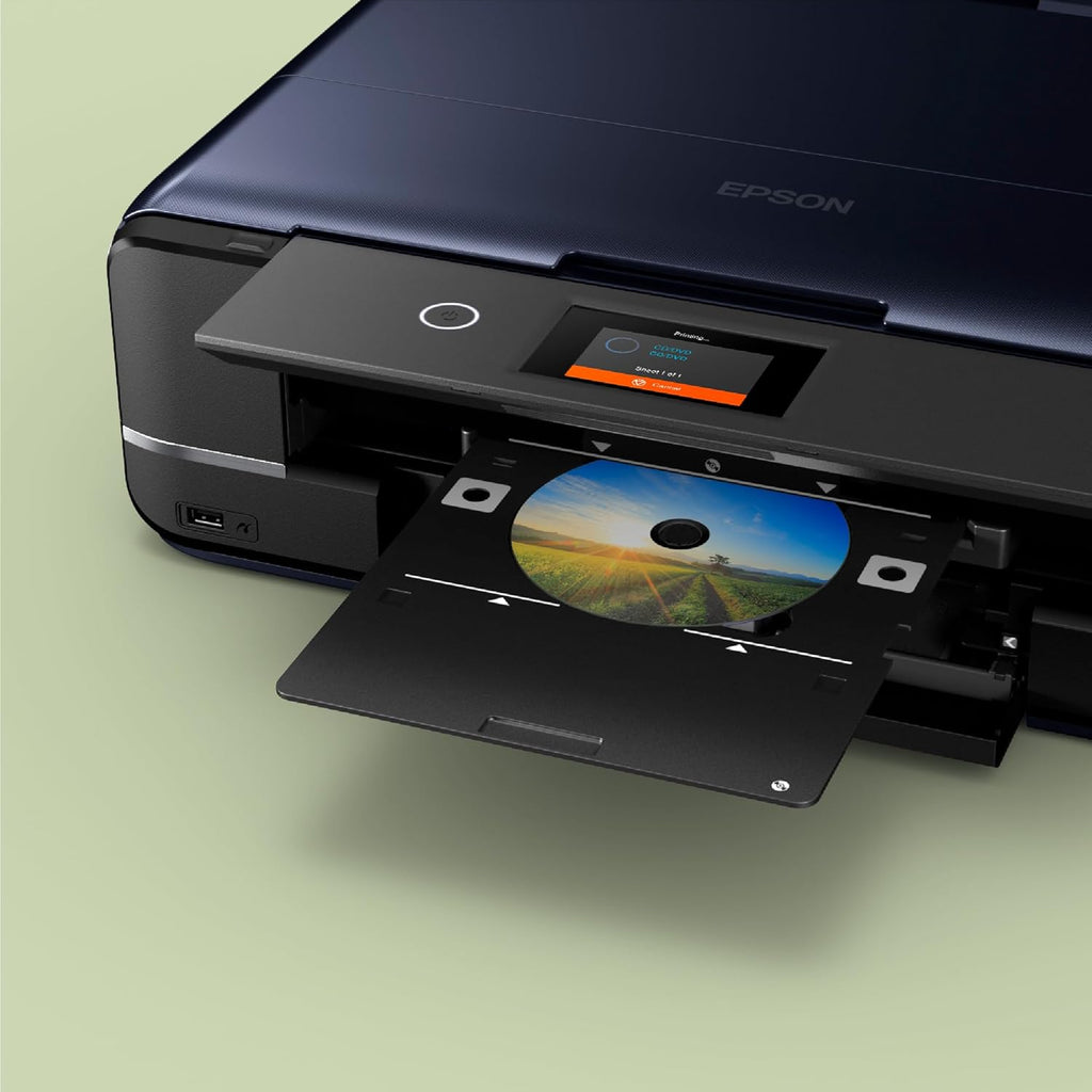 Epson Expression Photo XP-970 3-in-1 Tintenstrahl-Multifunktionsgerät Drucker (Scanner, Kopierer, WiFi, Ethernet, Duplex, 10,9 cm Touchscreen, Einzelpatronen, 6 Farben, DIN A3) schwarz, 10 x 15 cm