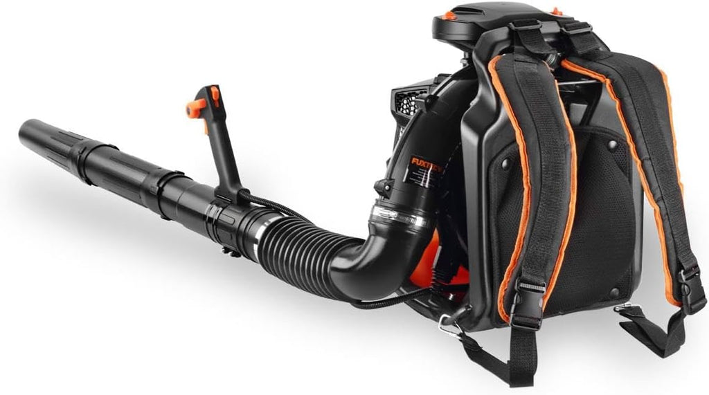 FUXTEC Soffiatore a benzina a zaino FX-LB133T – oltre 300 km/h – comodo per la schiena e portatile per grandi superfici – soffiatore a zaino, soffiatore a 2 tempi