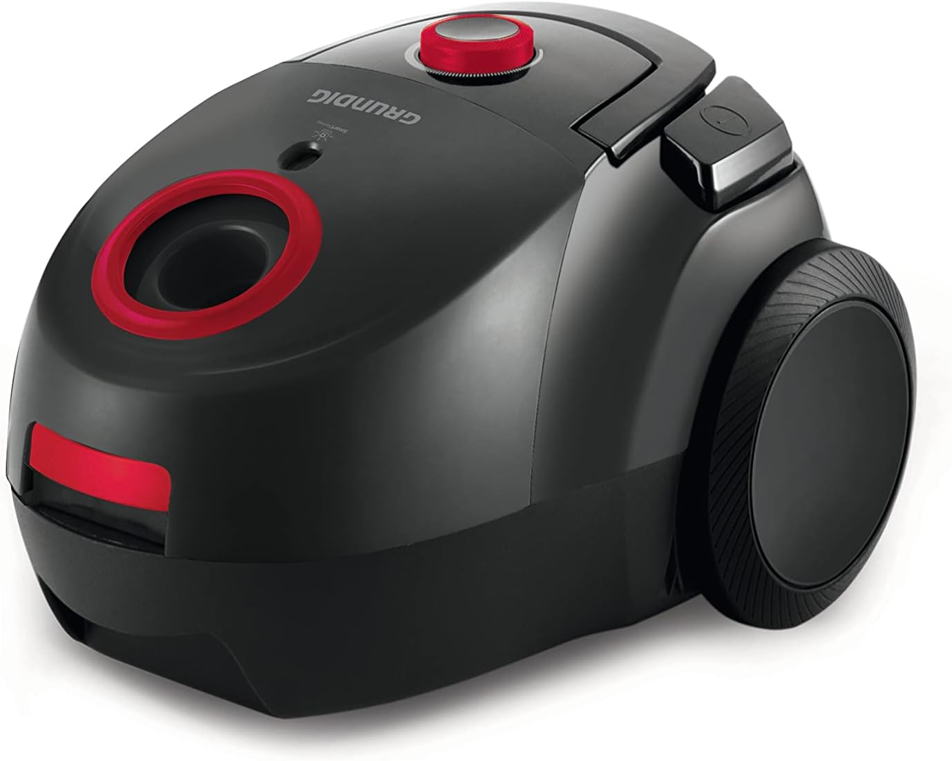 Grundig, VCC 3850 A Aspirapolvere a traino con sacco, 800 W, 2,1 L, Nero/Rosso