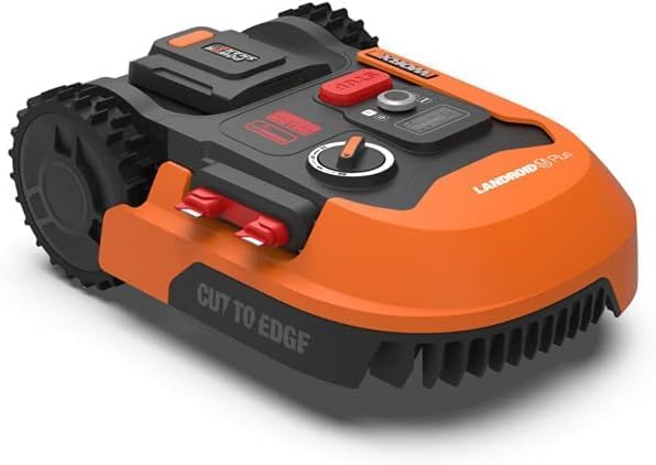 WORX Landroid Plus WR165E Mhroboter mit Begrenzungskabel für Grten bis 500m (AIA Navigation, App Steuerung, WLAN, Bluetooth und schwimmendem Mhwerk - max Steigung: 35%)