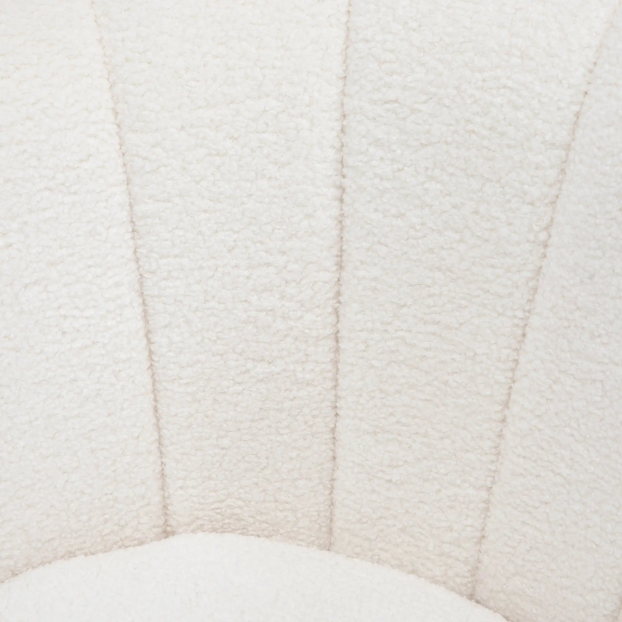 HOMCOM Polstersessel Muschelform Fleeceoptik Weiß Eleganter Komfort