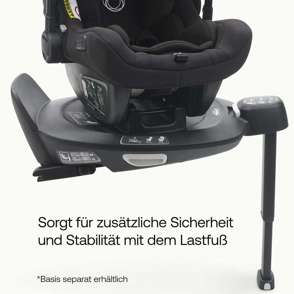 Bugaboo Turtle Air by Nuna, seggiolino auto confortevole per neonati e bambini piccoli, ultraleggero, sicuro e pratico, con capottina parasole e finestrella, nero