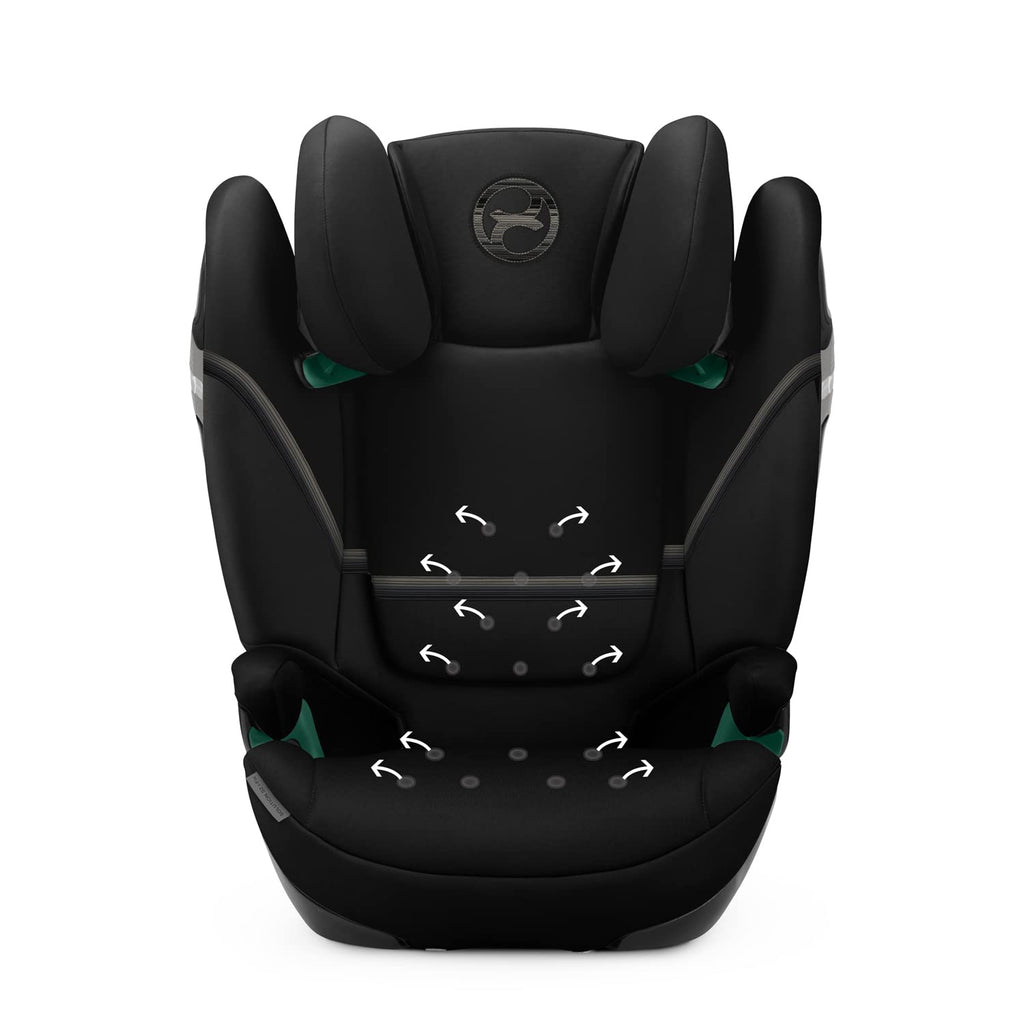 CYBEX Gold Seggiolino auto Solution S2 i-Fix, Per auto con e senza ISOFIX, 100-150 cm, Da 3 a 12 anni circa (15-50 kg), Lava Grey