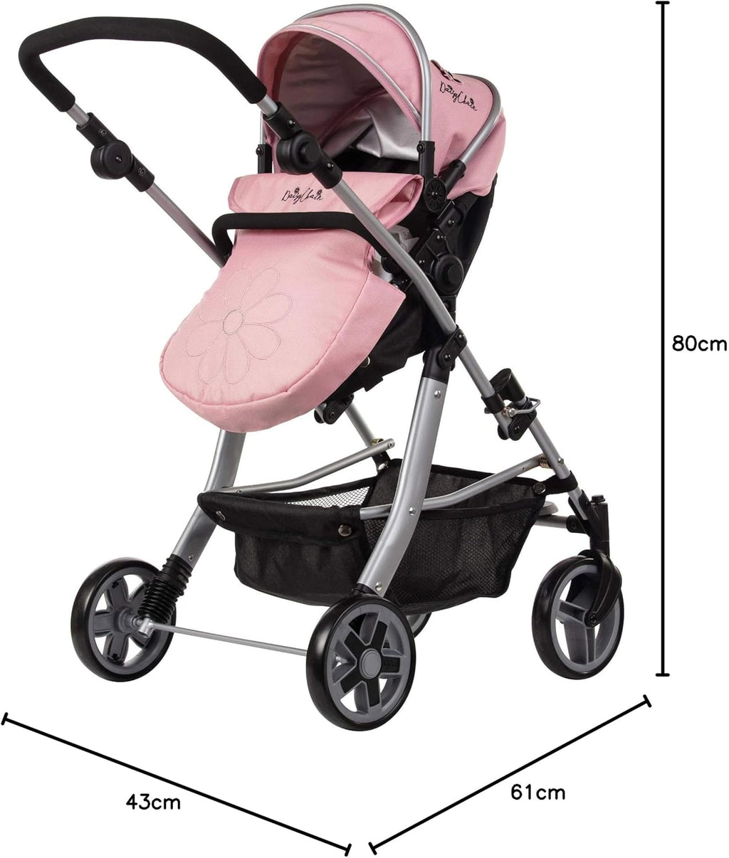 Daisy Chain Connect-5-in-1-Puppenwagen – Empfohlen für Kinder zwischen 4 und 8 Jahren. (Classic Pink)