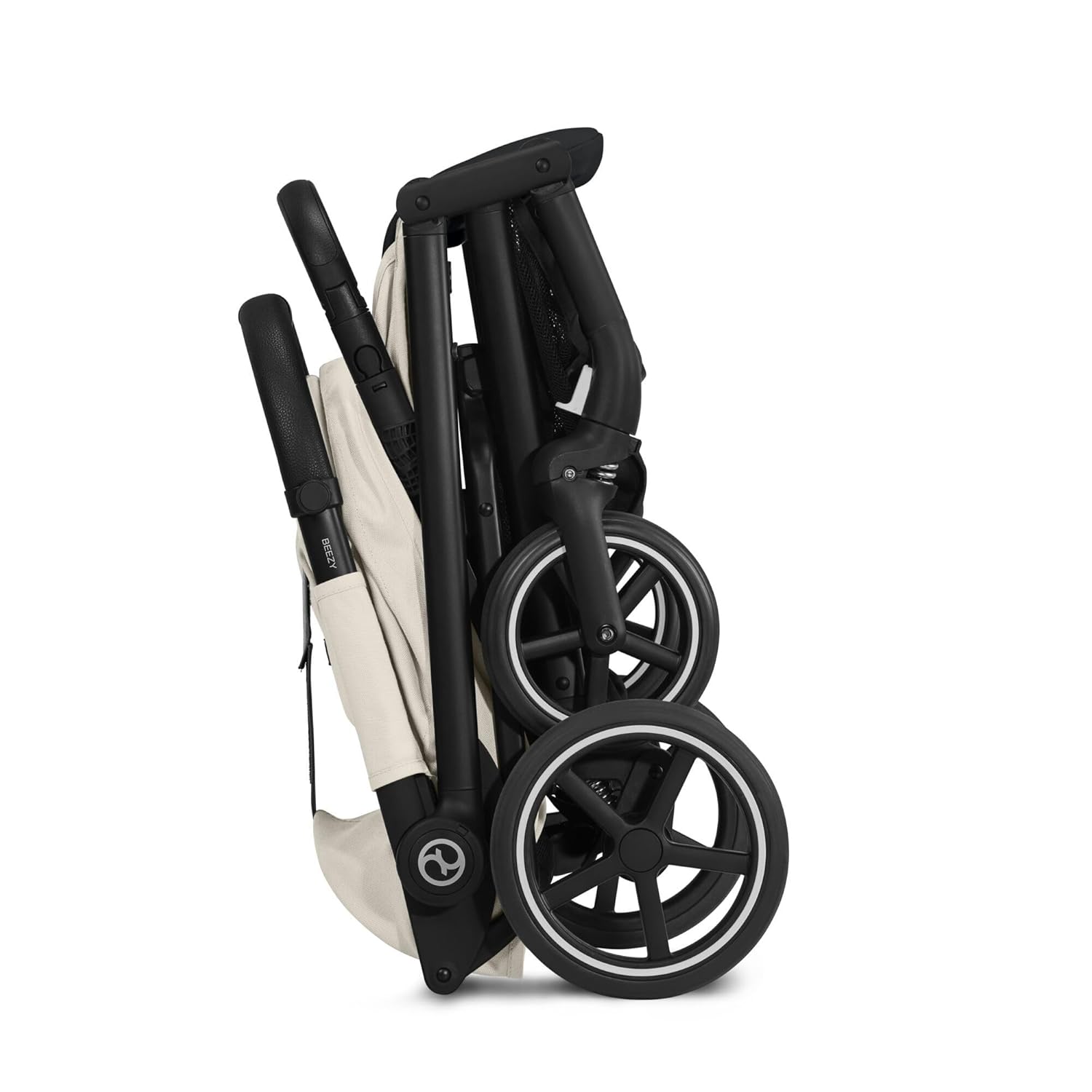 Passeggino Cybex Gold Beezy con cinture One-Pull, dalla nascita fino a 4 anni circa (max. 22 kg), compatto ed ergonomico, Almond Beige (Beige con telaio nero)
