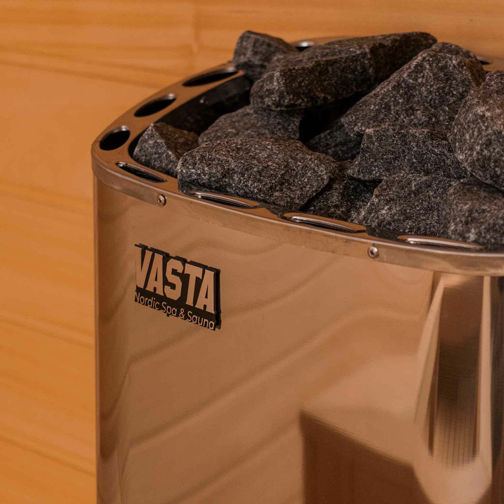 Vasta Stufa elettrica per sauna Blaze 8kW, controllo separato, 7-12m³, acciaio
