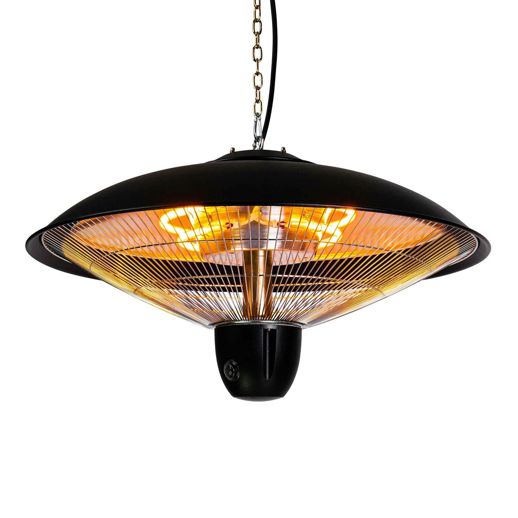 Fornorth Heizstrahler Riscaldatore da soffitto Deluxe 2000W telecomando, nero