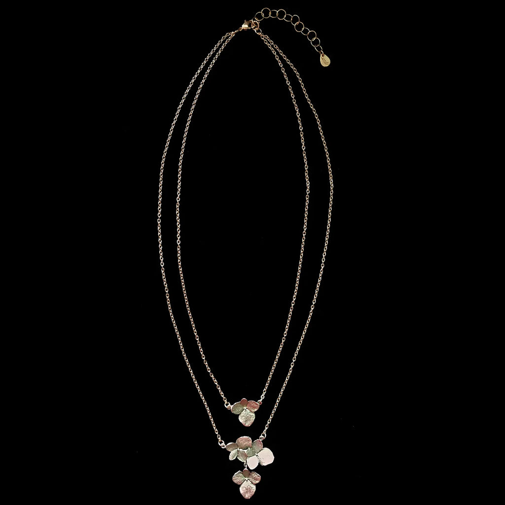 Collana ortensia - Collana doppia con ciondolo