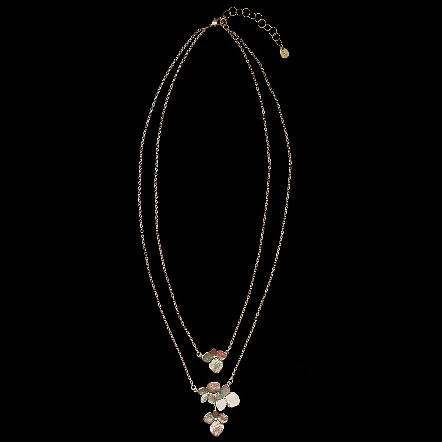 Collana ortensia - Collana doppia con ciondolo