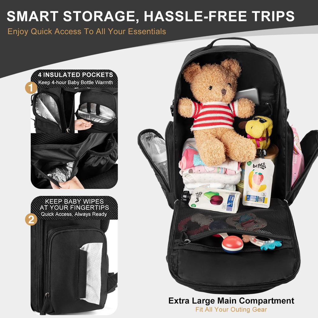 MIRACOL Borsa Fasciatoio per Papà, Borsa Militare, Zaino, Borsa Multifunzione con Toppa Bandiera per Uomini e Donne
