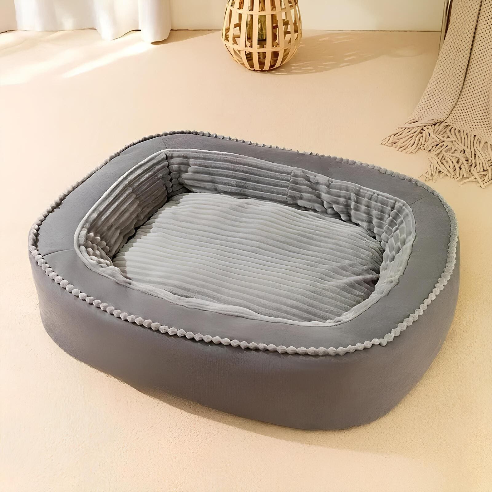 Flauschiges Hundebett FluffyNest – Weicher, waschbarer Schlafplatz für Hunde