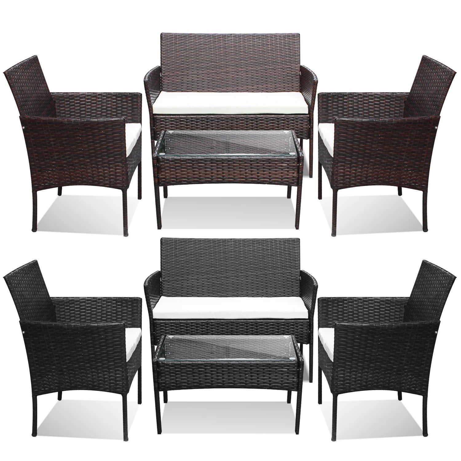Sonnewelt Salotto da Giardino in Polyrattan