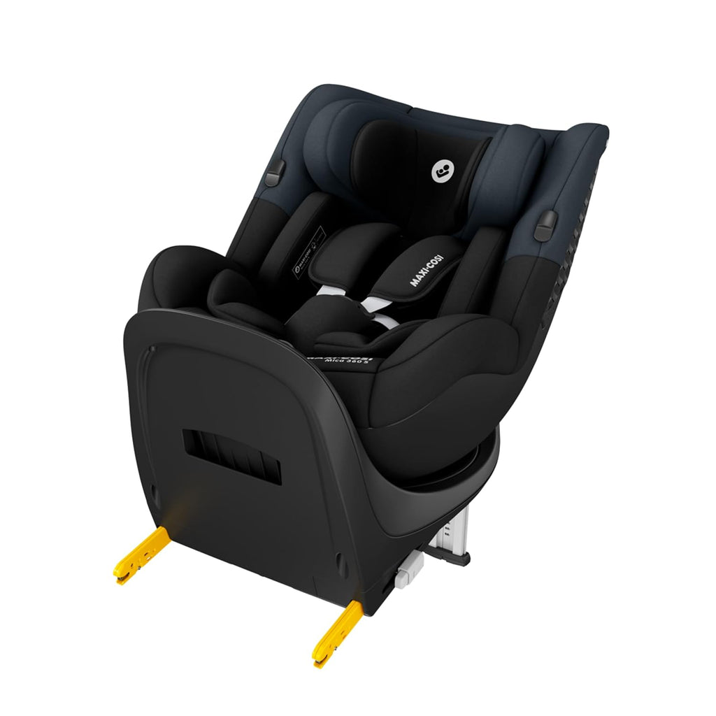 Maxi-Cosi Mica 360 S, Autositz 360 Grad drehbar, 3 Monate– 4 Jahre (61–105 cm), i-Size Baby Autositz, FlexiSpin Drehung, 5 Liegepositionen, G-CELL Schutz, Easy-in Gurthaken, Tonal Graphite