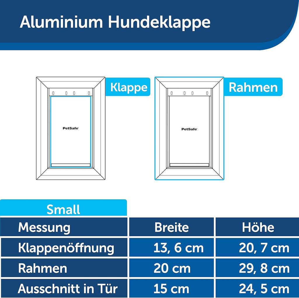 PetSafe Staywell Aluminium Haustiertüre, Energieeffizient und begrenzt Zugluft, Für Haustiere bis zu 100 kg, Gre XL