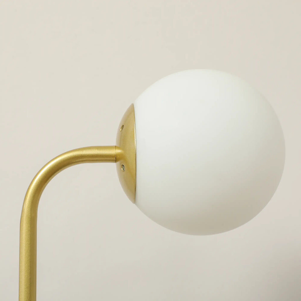 HOMCOM Lampada da Terra Girevole 3 Paralumi Soggiorno Lampada da Lettura Oro