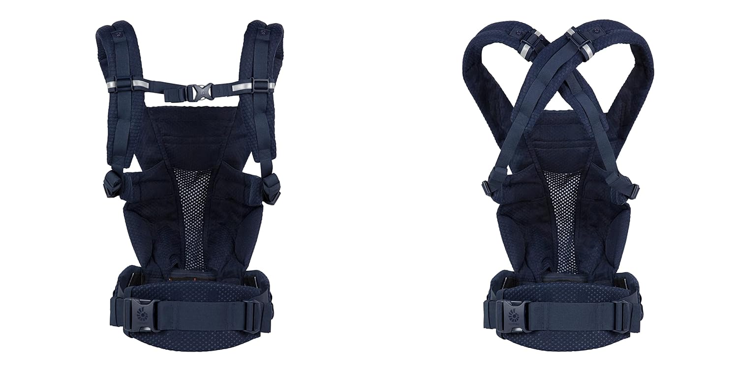 Ergobaby Omni Breeze Marsupio per Neonati dalla Nascita fino a 20 kg, Morbido Mesh SoftFlex a 4 Posizioni, Ergonomico, Porta Bebè, Natural Beige