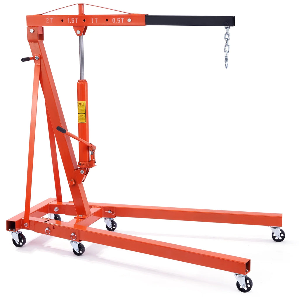 BENTISM 2T Gru a Motore Pieghevole con Livella, Gru per Motori 4400 lbs/2 Ton, Elevatore Robusto, Gru da Officina, Gru per Motore Resistente all'Invecchiamento