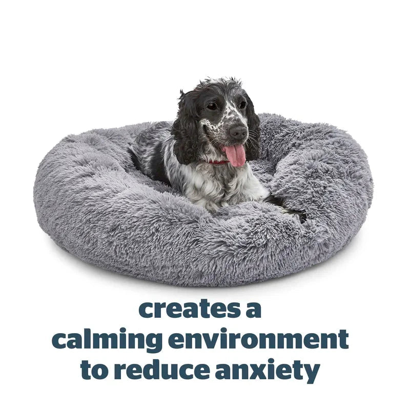 Comfort rilassante: Lettino per animali domestici a forma di ciambella per un sonno riposante