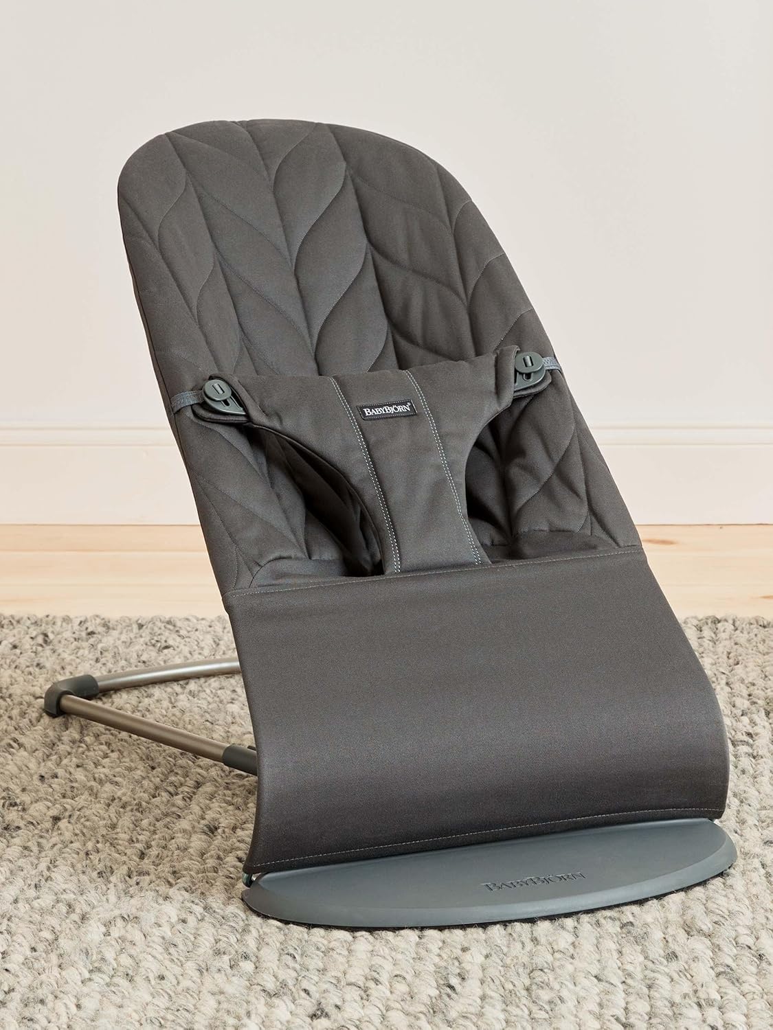 BabyBjörn Sdraietta Bliss, Tessuto trapuntato a petalo, Grigio Sabbia