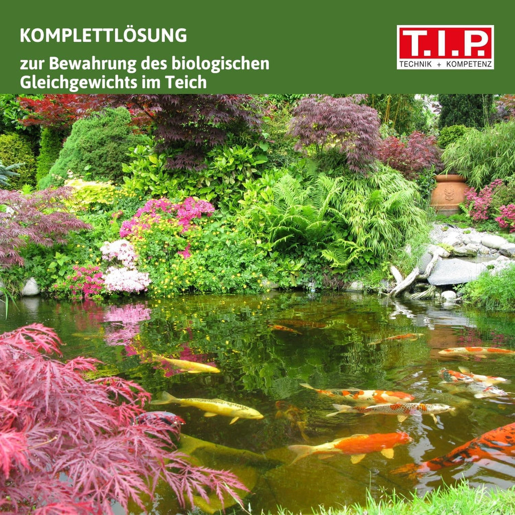 T.I.P. Teichfilter - Teichaußenfilter-Set (20.000 l Teichvolumen, Wet-and-Dry Technologie, UV-C 18 W, Filterbehälter 70 l, inkl. Pumpe, UV-C Strahler, Schläuche, Filtermaterial) WDF 20000 UV 18, 30285