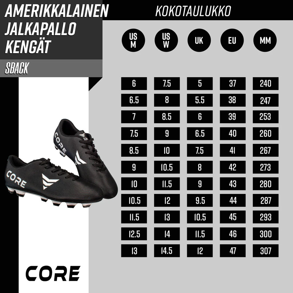 Core American Football Schuhe Sback