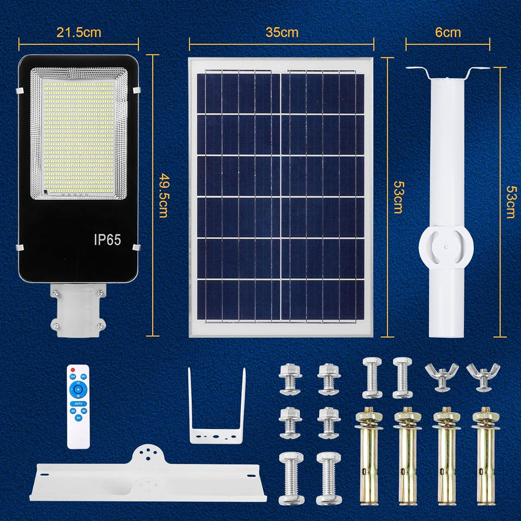 BTTO Solarlampen für Außen mit Fernbedienung,6500K Solar LED Strahler mit 180° Beleuchtungsbereich,IP65 Wasserdichte Dimmbare Solarleuchten Gärten,Wegeleuchten Outdoor für Wand Straße Garage