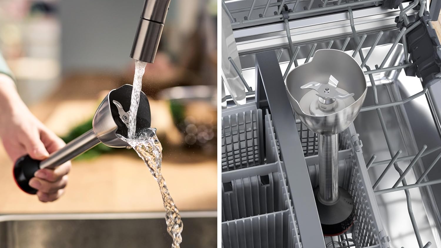 Bosch Frullatore a immersione ErgoMaster Serie 4, 1000 Watt, Piede in acciaio inox, Tritatutto, Bicchiere graduato, nero